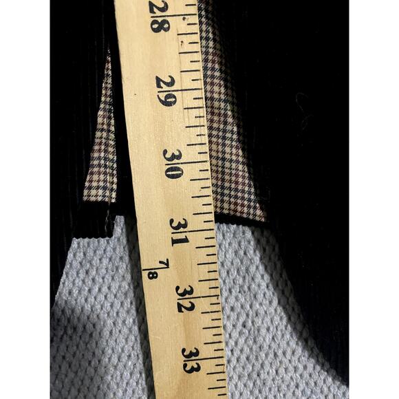 Corduroy Sport Coat Men's 48 Regular Black Two Button Lined Blazer - Picture 12 of 13